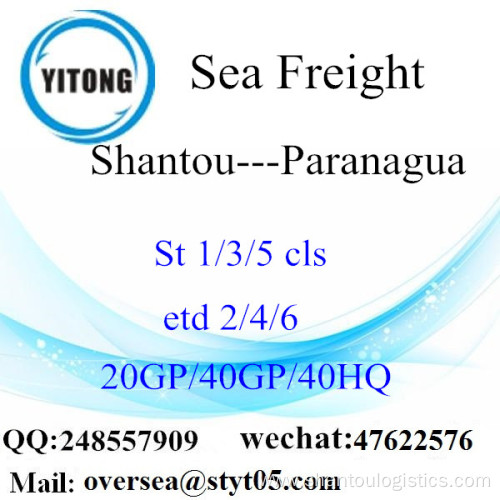 Shantou Port Sea Freight Shipping To Paranagua